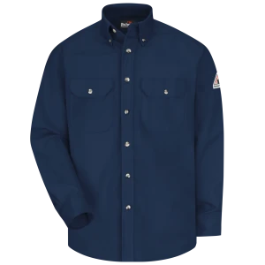 Men's Midweight FR Dress Uniform Shirt, Navy, 1 EA #SLU2NV