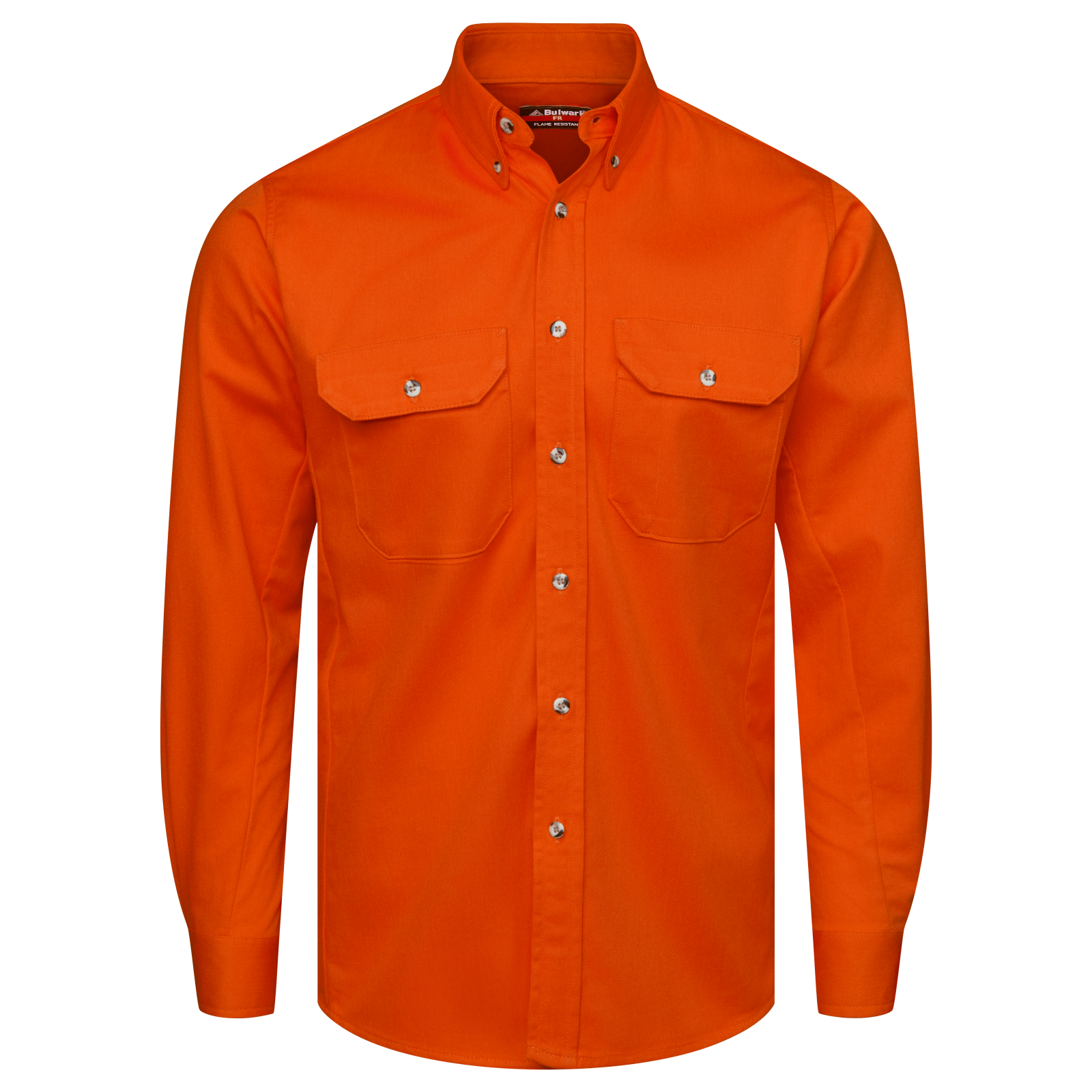 Men's Midweight FR Dress Uniform Shirt, Orange, 1 EA #SLU2OR - Image 4