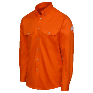 Men's Midweight FR Dress Uniform Shirt, Orange, 1 EA #SLU2OR
