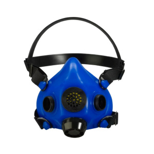 North® RU8500 Series Blue Half Mask with Speech Diaphragm and Industrial Exhalation Cover, 1/EA #RU85001