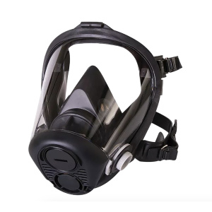 North Series, Silicone Full Facepiece with 5-Point Head Harness, Black, 1/EA  #RU65001