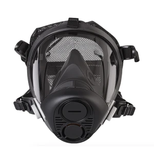 North Series, Silicone Full Facepiece with Mesh Headnet, Black, 1/EA #RU65002