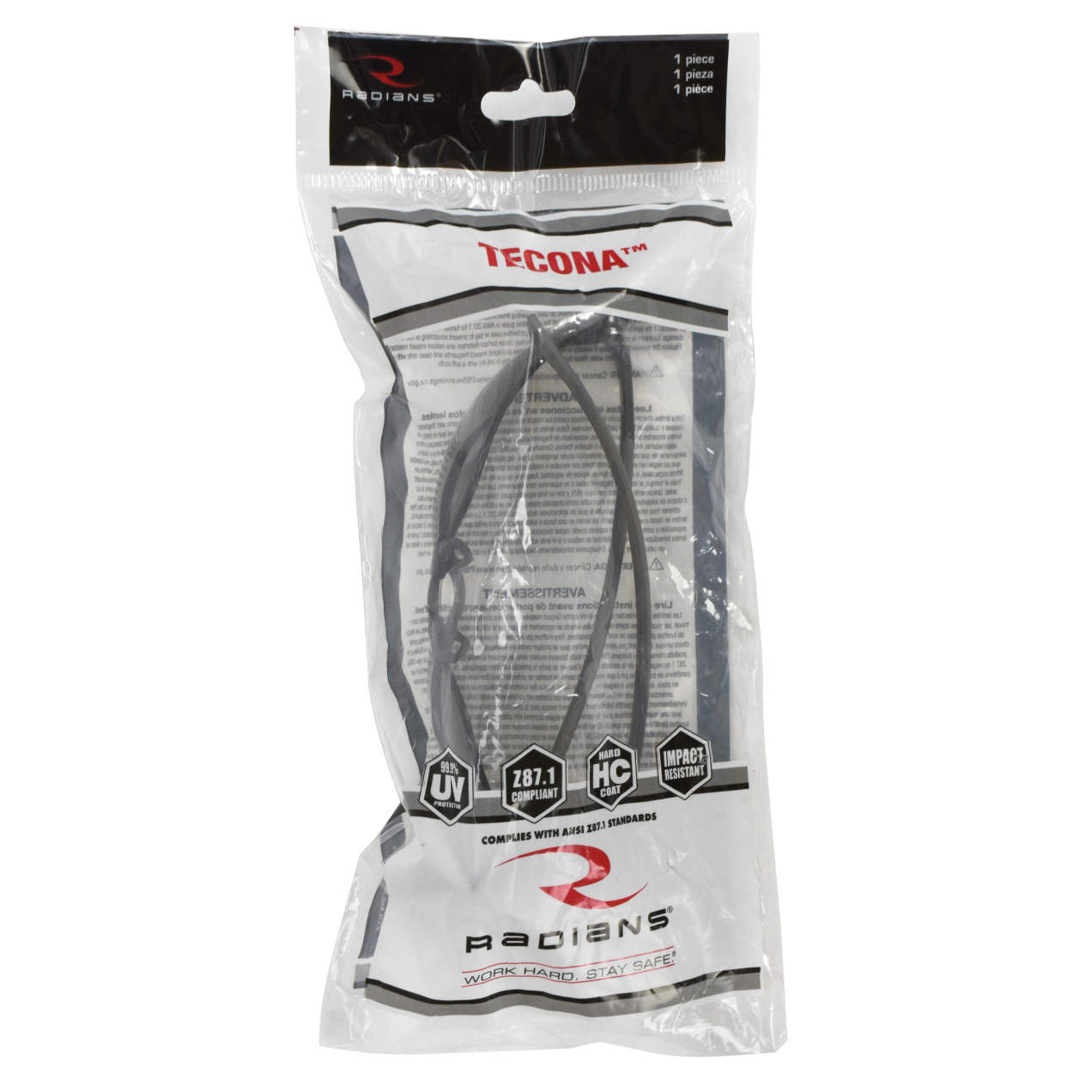 Tecona™ Safety Eyewear - Smoke Frame - Smoke Lens - MOQ 12 #TEC1-20 - Image 6