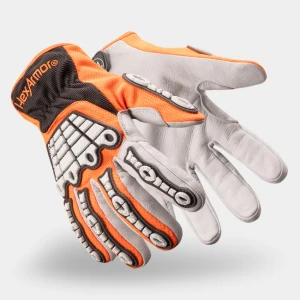Chrome SLT, Hi-Vis Breathable Goatskin Leather Gloves, 1/PR #4073
