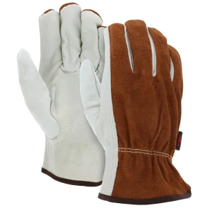 Leather Drivers Work Gloves - Competitive Value (CV) C Grade Grain Leather Palm - Split Leather Back - Keystone Thumb, 1/DZ #3205