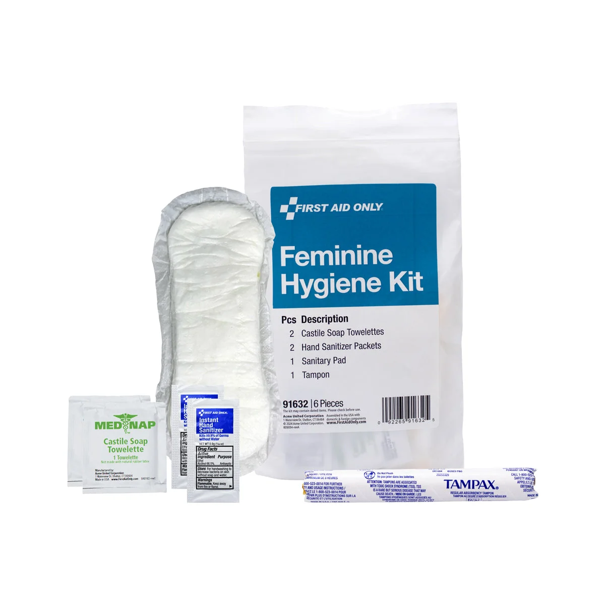 Feminine Hygiene Kit, 6 Pieces #91632 - Image 2