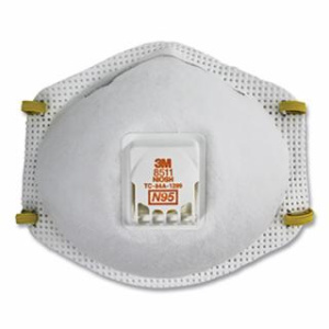 N95 Particulate Respirator, Half Facepiece, Two Fixed Straps, Reg, 12/BX, #8511