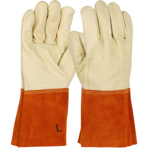 Ironcat® Premium Top Grain Cowhide Leather MIG Welder's Glove with Kevlar® Stitching - 4" Band Top Cuff, 1/DZ #6000