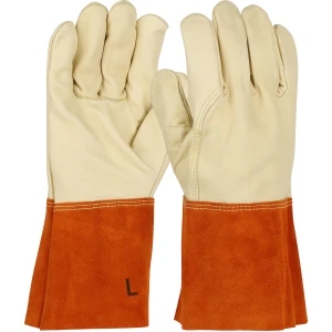 Ironcat® Premium Top Grain Cowhide Leather MIG Welder's Glove with Kevlar® Stitching - 4" Band Top Cuff, 1/DZ #6000