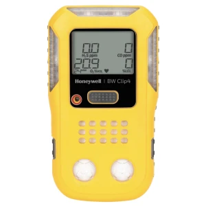 BW Clip4 4-Gas Detector (O2, LEL, H2S, CO), North American version - Yellow Housing, 1/EA #BWC4-Y-N