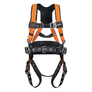 Miller Titan Package: Hi Vis Orange Full-body Harness &  One-Pull Relief Step, 1/Package #T4777/1036778