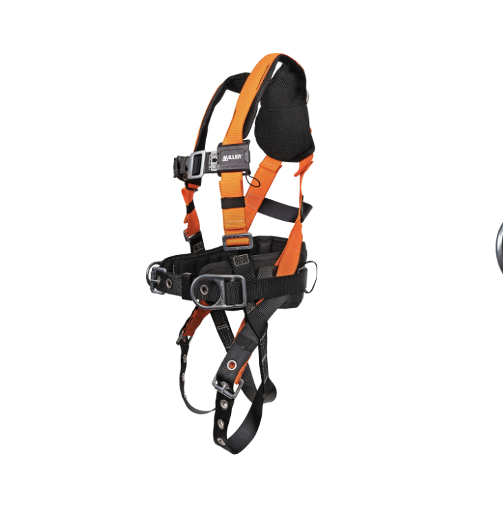 Miller Titan Package: Hi Vis Orange Full-body Harness & One-Pull Relief Step, 1/Package #T4777/1036778 - Image 2